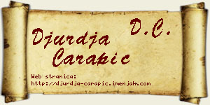 Đurđa Čarapić vizit kartica